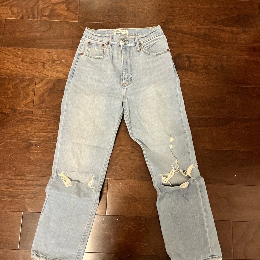 Abercrombie & Fitch Ultra High Rise Jeans in Light Blue